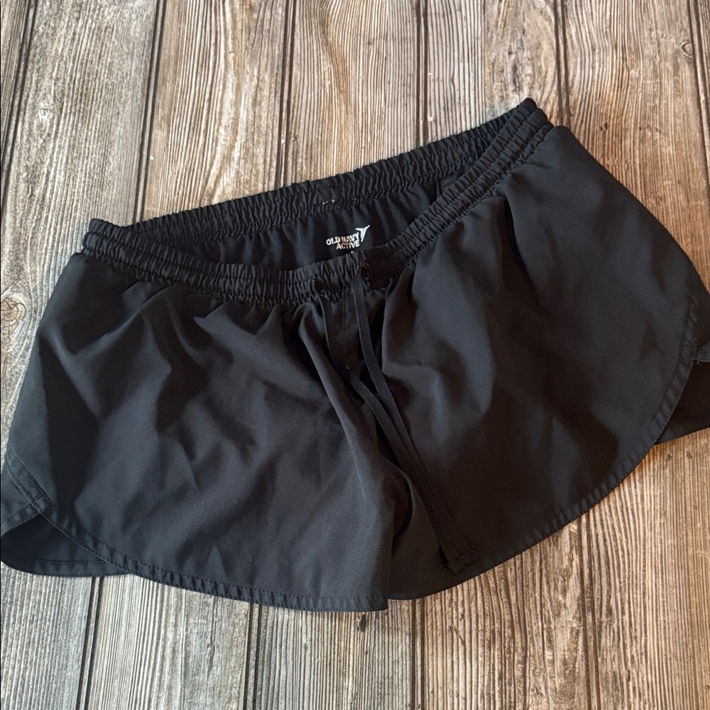 Old navy shorts running Black Women's lined drawstring